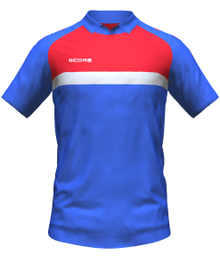 Score Stripe Duo Polo royal-red-white
