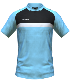 Score Stripe Duo Polo sky-black-white