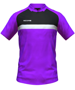 Score Stripe Duo Polo purple-black-white