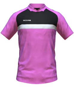 Score Stripe Duo Polo pink-black-white