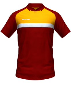Score Stripe Duo Polo maroon-orange-white