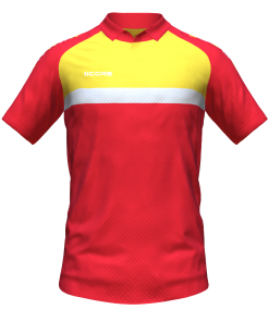 Score Stripe Duo Polo red-yellow-white