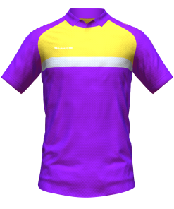 Score Stripe Duo Polo purple-yellow-white