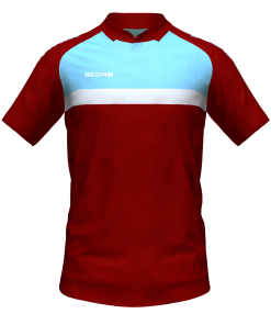Score Stripe Duo Polo maroon-sky-white