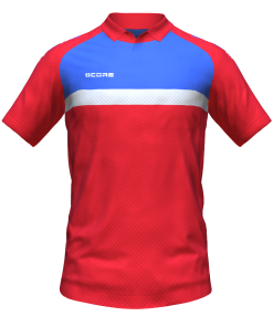 Score Stripe Duo Polo red-royal-white