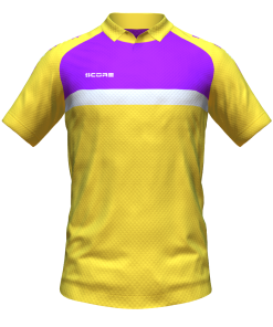 Score Stripe Duo Polo yellow-purple-white