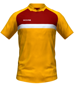 Score Stripe Duo Polo orange-maroon-white
