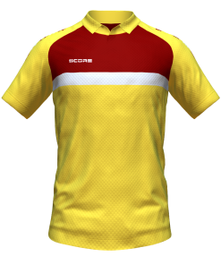 Score Stripe Duo Polo yellow-maroon-white