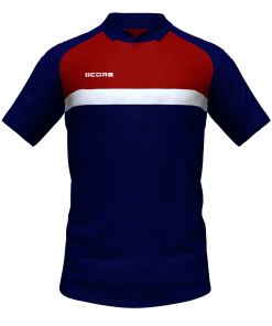 Score Stripe Duo Polo navy-maroon-white