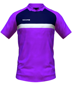 Score Stripe Duo Polo purple-navy-white