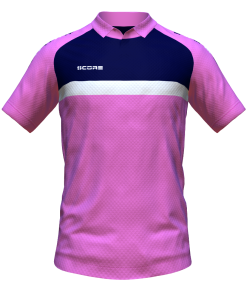 Score Stripe Duo Polo pink-navy-white