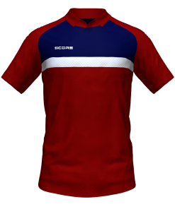 Score Stripe Duo Polo maroon-navy-white