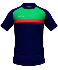 Score Stripe Duo Polo navy-green-red