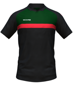 Score Stripe Duo Polo black-bottle-red