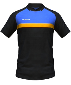 Score Stripe Duo Polo black-royal-orange