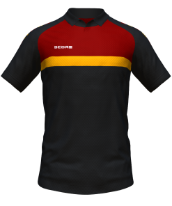 Score Stripe Duo Polo black-maroon-orange