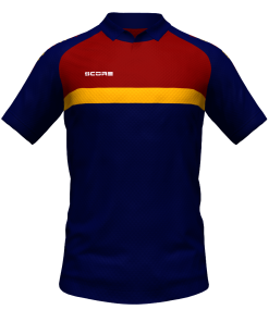 Score Stripe Duo Polo navy-maroon-orange