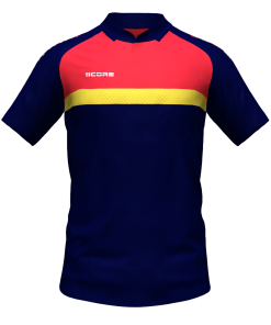 Score Stripe Duo Polo navy-red-yellow