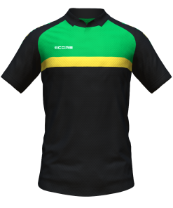Score Stripe Duo Polo black-green-yellow