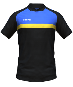 Score Stripe Duo Polo black-royal-yellow
