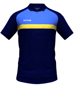 Score Stripe Duo Polo navy-royal-yellow