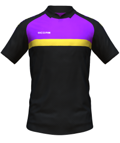 Score Stripe Duo Polo black-purple-yellow