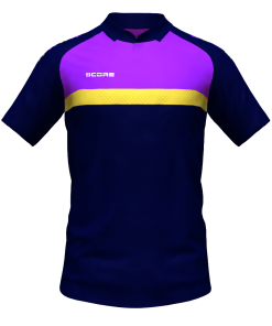 Score Stripe Duo Polo navy-purple-yellow
