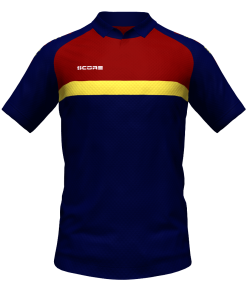 Score Stripe Duo Polo navy-maroon-yellow