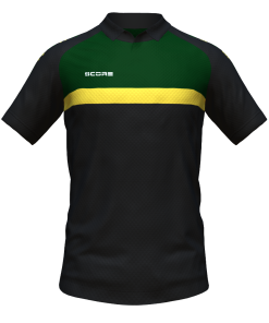 Score Stripe Duo Polo black-bottle-yellow