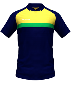 Score Stripe Duo Polo navy-yellow-green