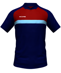 Score Stripe Duo Polo navy-maroon-sky