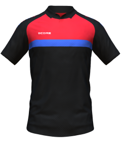 Score Stripe Duo Polo black-red-royal