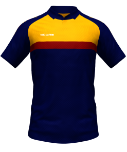 Score Stripe Duo Polo navy-orange-maroon