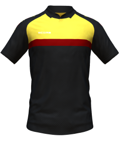 Score Stripe Duo Polo black-yellow-maroon
