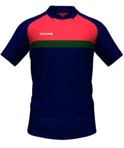 Score Stripe Duo Polo navy-red-bottle