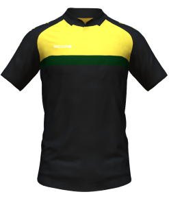 Score Stripe Duo Polo black-yellow-bottle