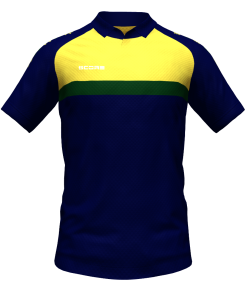 Score Stripe Duo Polo navy-yellow-bottle