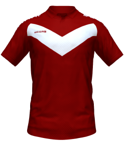 Score Basic V Polo maroon-white