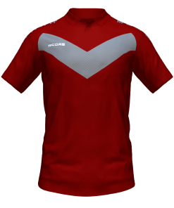 Score Basic V Polo maroon-grey