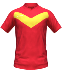 Score Basic V Polo red-yellow