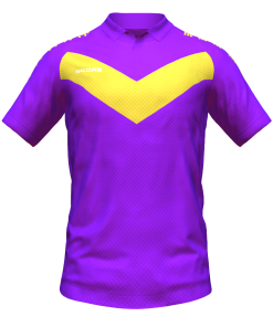 Score Basic V Polo purple-yellow