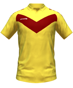 Score Basic V Polo yellow-maroon