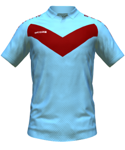 Score Basic V Polo sky-maroon