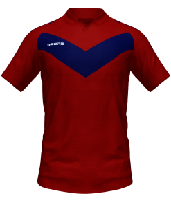 Score Basic V Polo maroon-navy