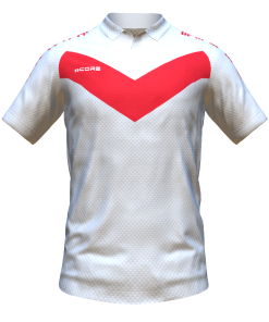 Score Basic V Polo white-red