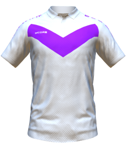 Score Basic V Polo white-purple