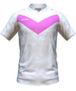 Score Basic V Polo white-pink