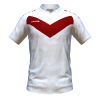 Score Basic V Polo white-maroon