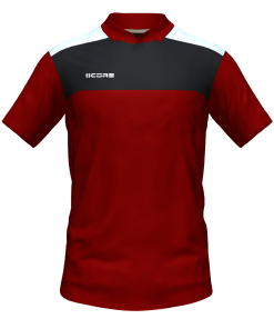 Score Tricol Polo maroon-black-white