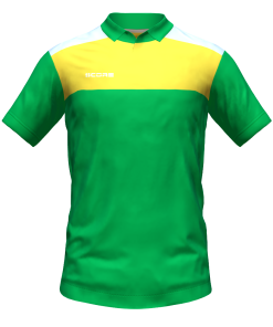 Score Tricol Polo green-yellow-white